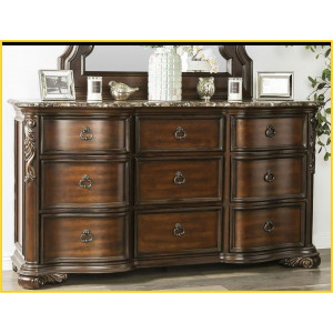 MB6615 - Imperial : Tủ 9 Ngăn Kéo + Mặt Tủ Đá Hoa Cương